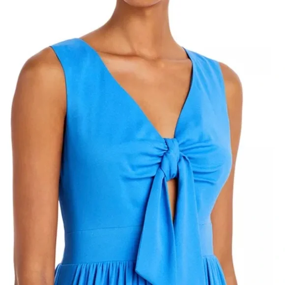 BCBG Maxazria Blue Sleeveless V-Neck Midi Sundress - Picture 3 of 6